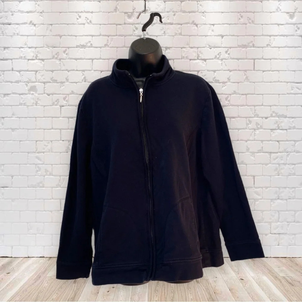 Karen Scott sport black‎ track suit jacket
